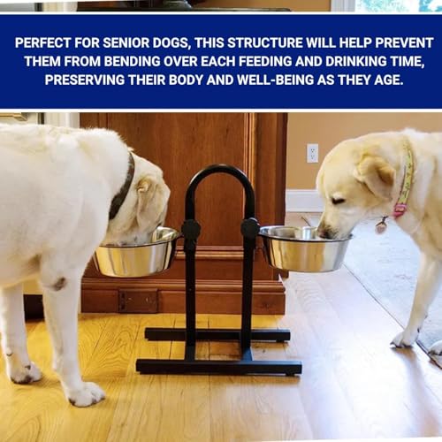 PremiumAV Earth-Friendly U Shape Stand Dog Bowl – Large Size Stainless Steel Pet Feeder Made with Rice Husk – Eco-Friendly Food and Water Bowl for Dogs and Pets – 1 Unit Bounded Fusion - Image 4