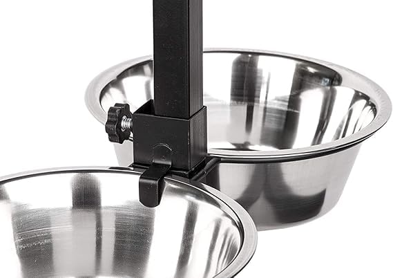 PremiumAV Earth-Friendly U Shape Stand Dog Bowl – Large Size Stainless Steel Pet Feeder Made with Rice Husk – Eco-Friendly Food and Water Bowl for Dogs and Pets – 1 Unit Bounded Fusion - Image 6