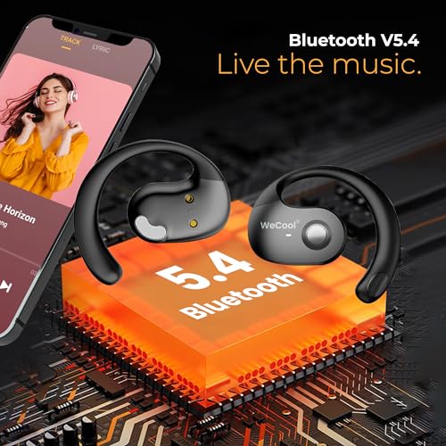 WeCool Moonwalk Mini Ows Bluetooth Open Ear Earphones Wireless with Call Noise Reduction,Ideal for Running,Cycling,and Gym,Long Playtime,Dustproof and Waterproof,C-Type Earphones for Android/iOS-Black - Image 3
