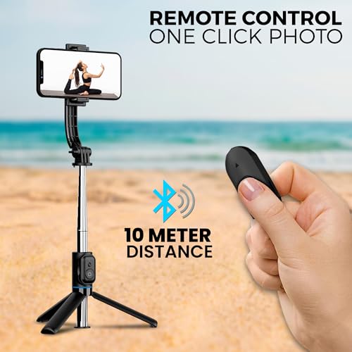WeCool S2 Selfie Stick Tripod, 6sec Telescopic Pole with 42in/106cm extendable Selfie Stick, Detachable Mobile Holder with Wireless Remote for Photoshoot & Vlogging, Compatible with iPhone & Android - Image 4