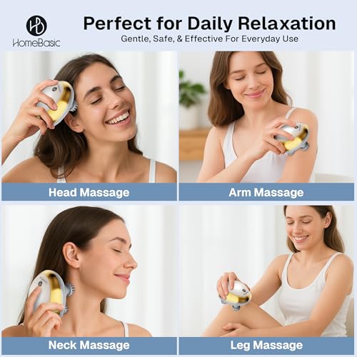 HOMEBASIC Electric Scalp Massager, Rechargeable