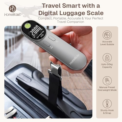 HOMEBASIC Digital Luggage Scale| Portable