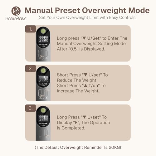 HOMEBASIC Digital Luggage Scale| Portable