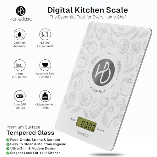 HOMEBASIC Digital Kitchen Weighing Scale