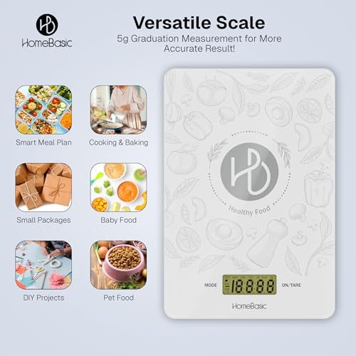 HOMEBASIC Digital Kitchen Weighing Scale