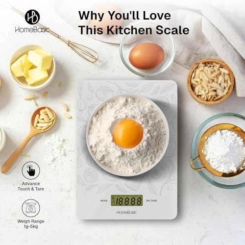 HOMEBASIC Digital Kitchen Weighing Scale