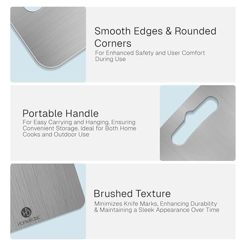 HOMEBASIC Stainless Steel Cutting Board