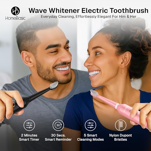 HOMEBASIC Electric Toothbrush For Adults