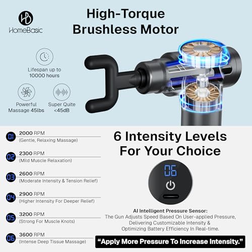 HOMEBASIC Muscle Mate Gun Massager