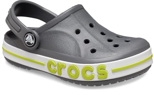 Crocs Unisex Kids Slate Grey/Lime Punch Bayaband Clog 207019-0GX-C11