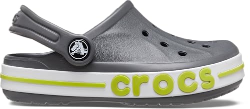 Crocs Unisex Kids Slate Grey/Lime Punch Bayaband Clog 207019-0GX-C11 - Image 2