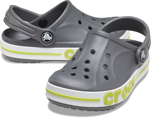 Crocs Unisex Kids Slate Grey/Lime Punch Bayaband Clog 207019-0GX-C11 - Image 3