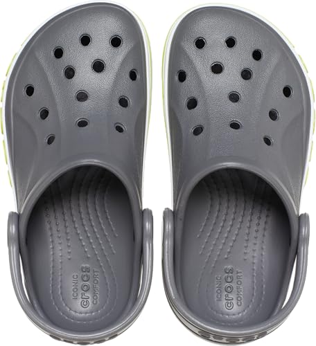 Crocs Unisex Kids Slate Grey/Lime Punch Bayaband Clog 207019-0GX-C11 - Image 4
