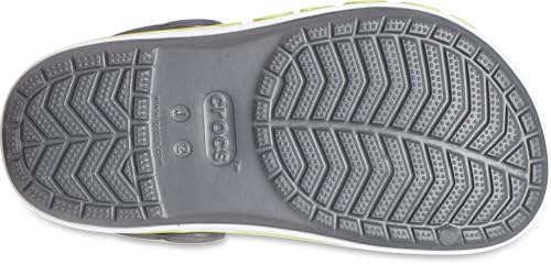 Crocs Unisex Kids Slate Grey/Lime Punch Bayaband Clog 207019-0GX-C11 - Image 5