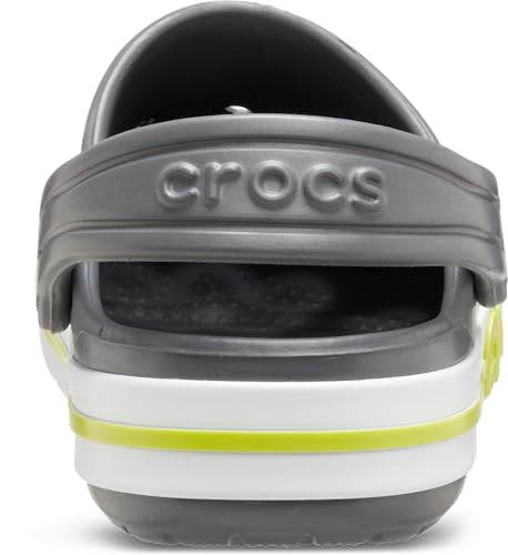 Crocs Unisex Kids Slate Grey/Lime Punch Bayaband Clog 207019-0GX-C11 - Image 7