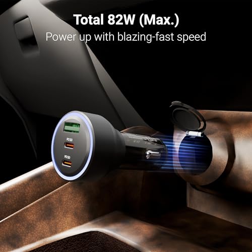 Zebronics 82W Car Charger, Dual
