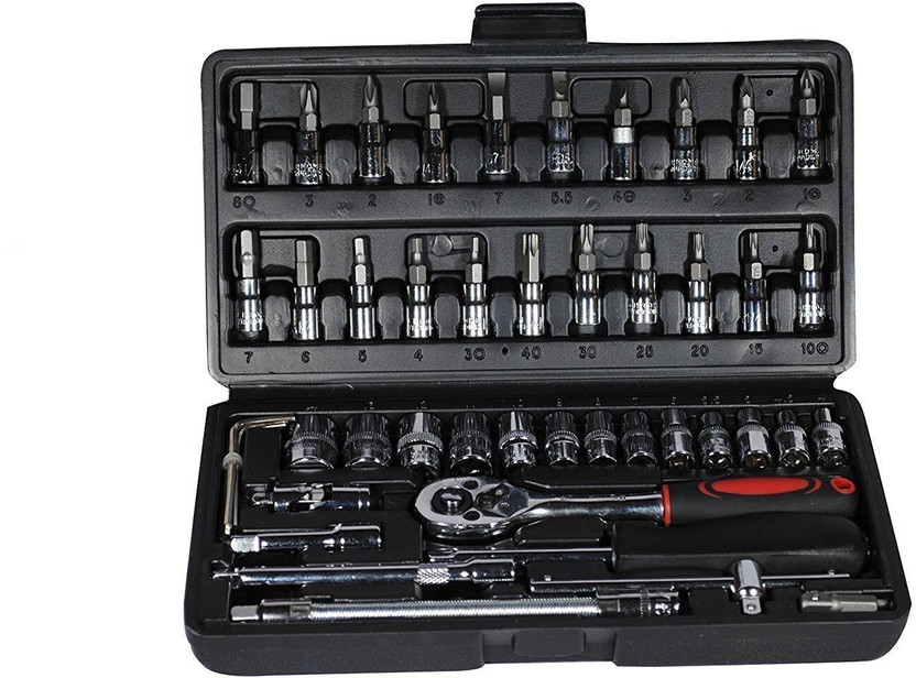 VRAVMO 46 in 1 Pcs Tool Kit & Screwdriver and Socket Set Multi Pu...more