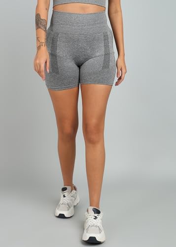 Kobo Women Seamless Solid Tight Fit Gym Shorts (Imported) - Image 4
