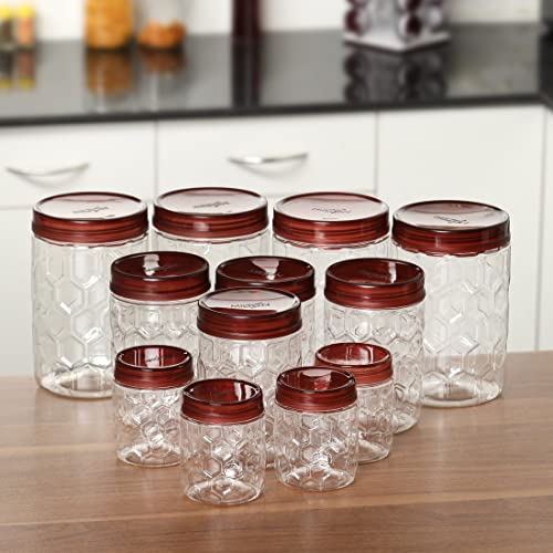 MILTON Hexa Plastic Storage Jar