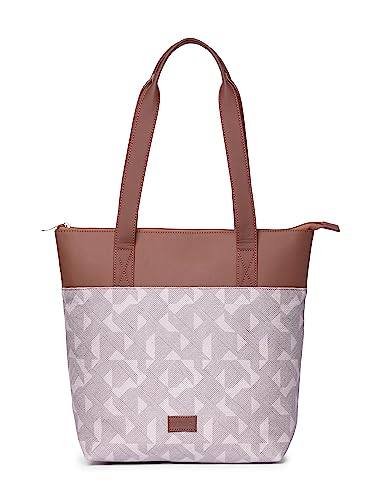 ZOUK Printed Women's Jute Handcrafted Vegan Leather Everyday Tote