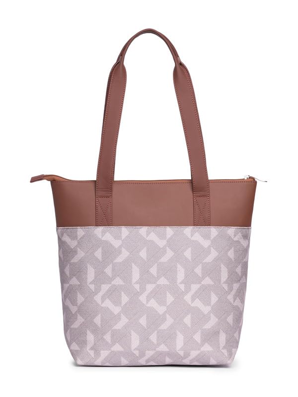 ZOUK Printed Women's Jute Handcrafted Vegan Leather Everyday Tote - Image 5