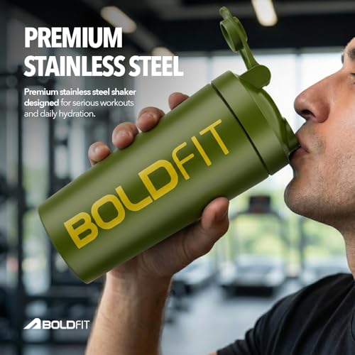 Boldfit Stainless Steel Gym Shaker