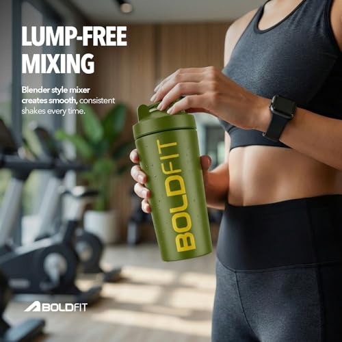 Boldfit Stainless Steel Gym Shaker