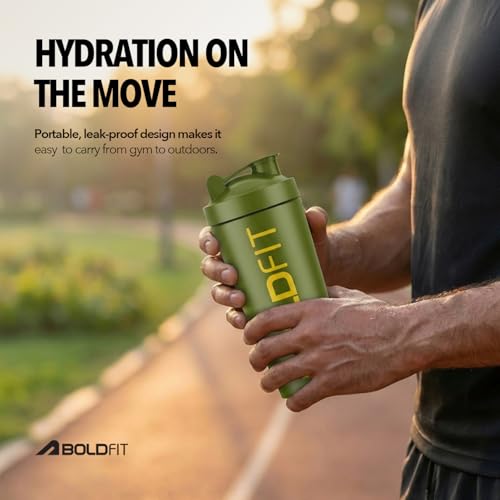 Boldfit Stainless Steel Gym Shaker