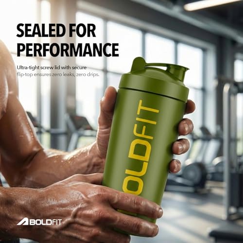 Boldfit Stainless Steel Gym Shaker