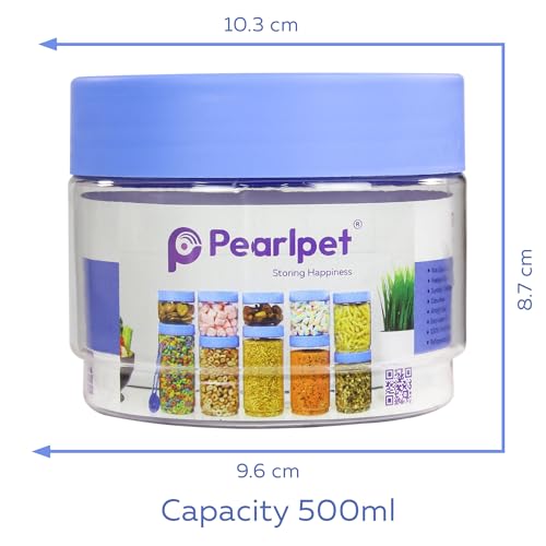 PEARLPET Sapphire Plastic Jar Airtight