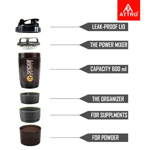 ATTRO Plastic Spider Shaker Bottle