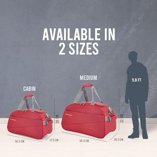 Aristocrat Polyester 50 Cms Small Duffle Bag (Red) - Image 3