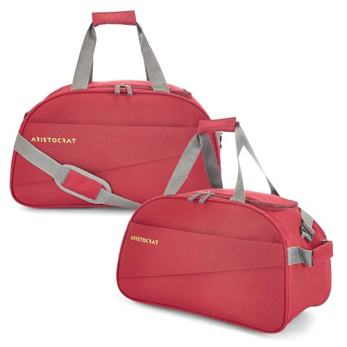 Aristocrat Polyester 50 Cms Small Duffle Bag (Red) - Image 4