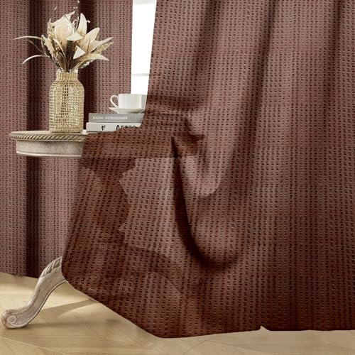 Amazon Brand - Solimo Polyester Sheer Jacquard Window Grommet Curtains|5 Feet|Set of 2|Printed Design| for Living Room Kids Room and Bedroom| Color- Brown| Light-Filtering - Image 6