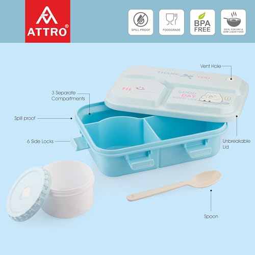 ATTRO Smiley Bite Plastic Lunch