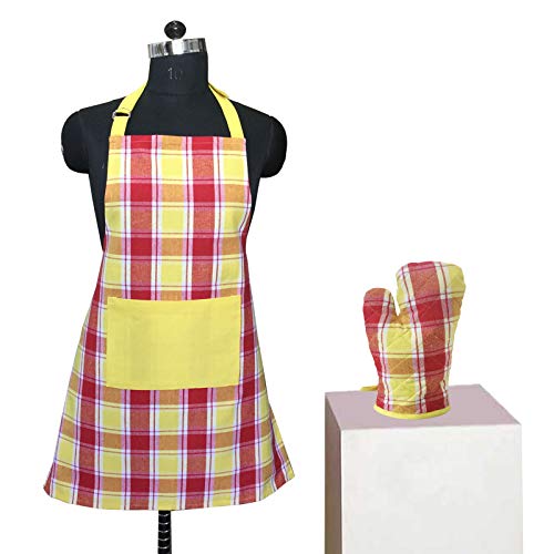 Lushomes Checks Kitchen Cooking Apron