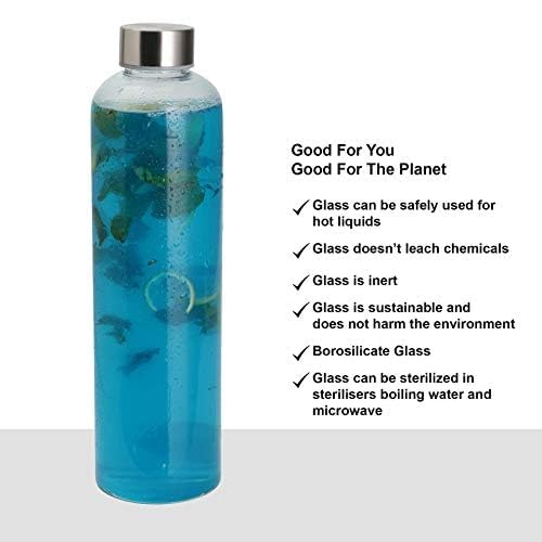 SIMPARTE Borosilicate Glass Water Bottle