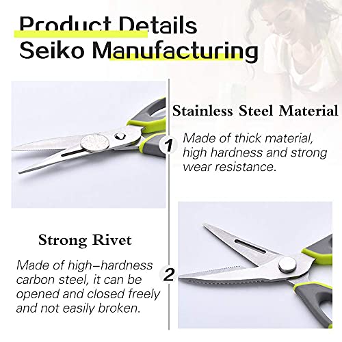 RENESMEE Kitchen Scissors Stainless Steel