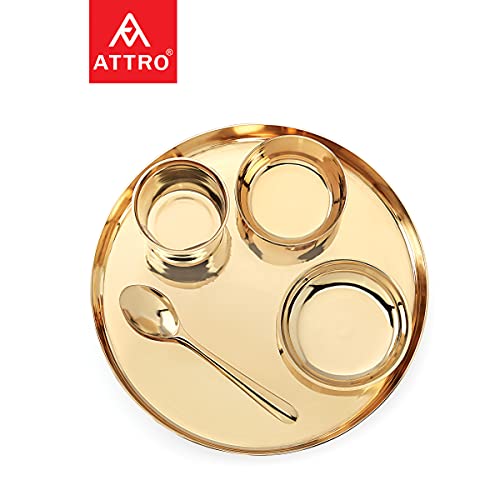 Attro Satvik Kansa/Bronze Dinner/Thali Set,5