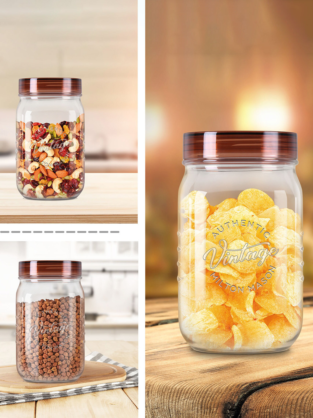 Milton Vintage 3-Pieces Transparent Storage Container 750ml Each - Image 4
