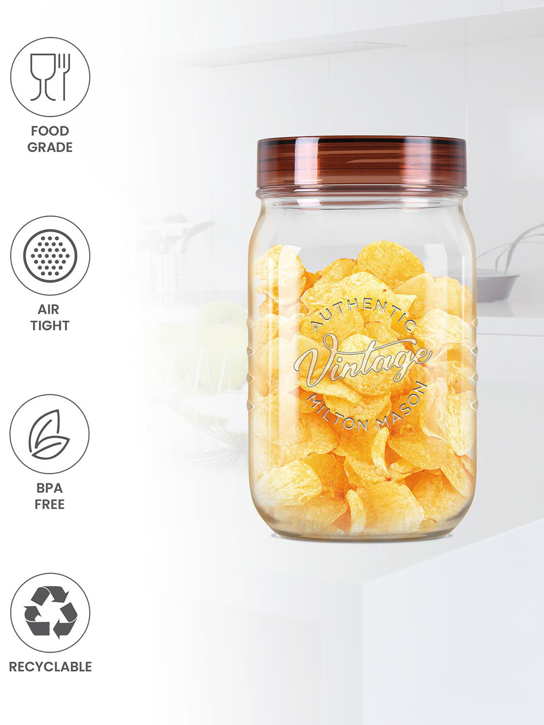 Milton Vintage 3-Pieces Transparent Storage Container 750ml Each - Image 5