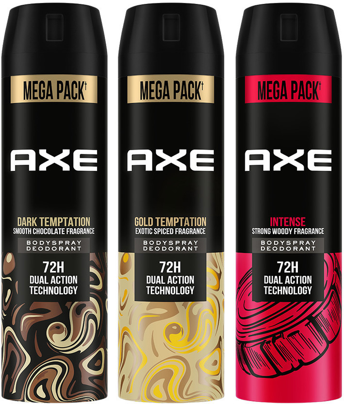 AXE Gold Temptation, Dark Temptation and Intense Deodorant Spray ...more