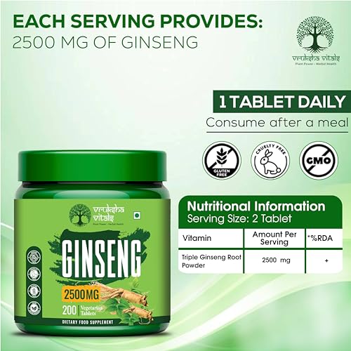 Vruksha Vitals Triple Ginseng Root