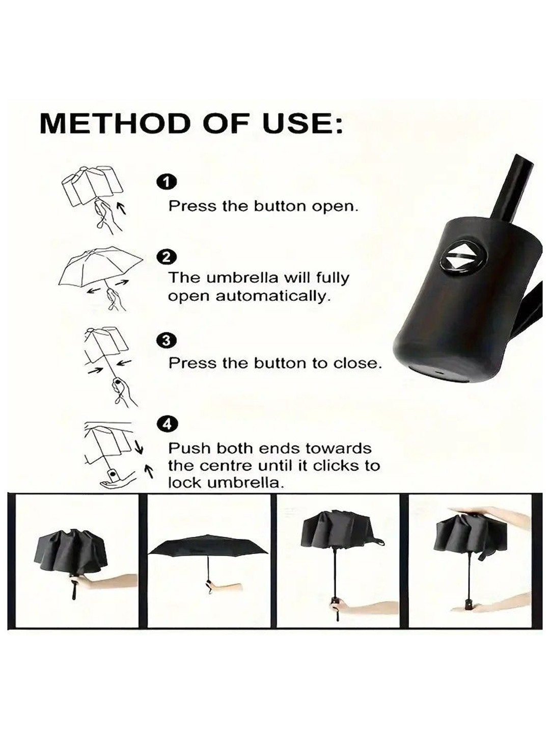 Sasimo Semi-Automatic 3 Fold Umbrellas - Image 5