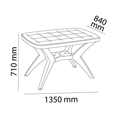 Cello Proline Mega Dining Table (Plastic,Red) - Image 3
