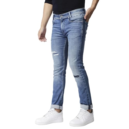 Pepe Jeans Men's Mid Rise Vapour Slim Fit Mid Waist Jeans - Image 3