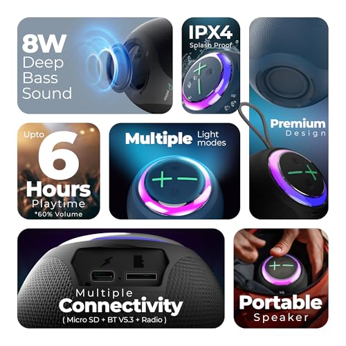 Pebble Boom 8W Bluetooth Speaker