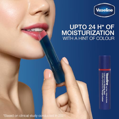 Vaseline Colour+Care Kissing Red Tinted Lip Balm Stick 3g (Pack of 3) - Image 5