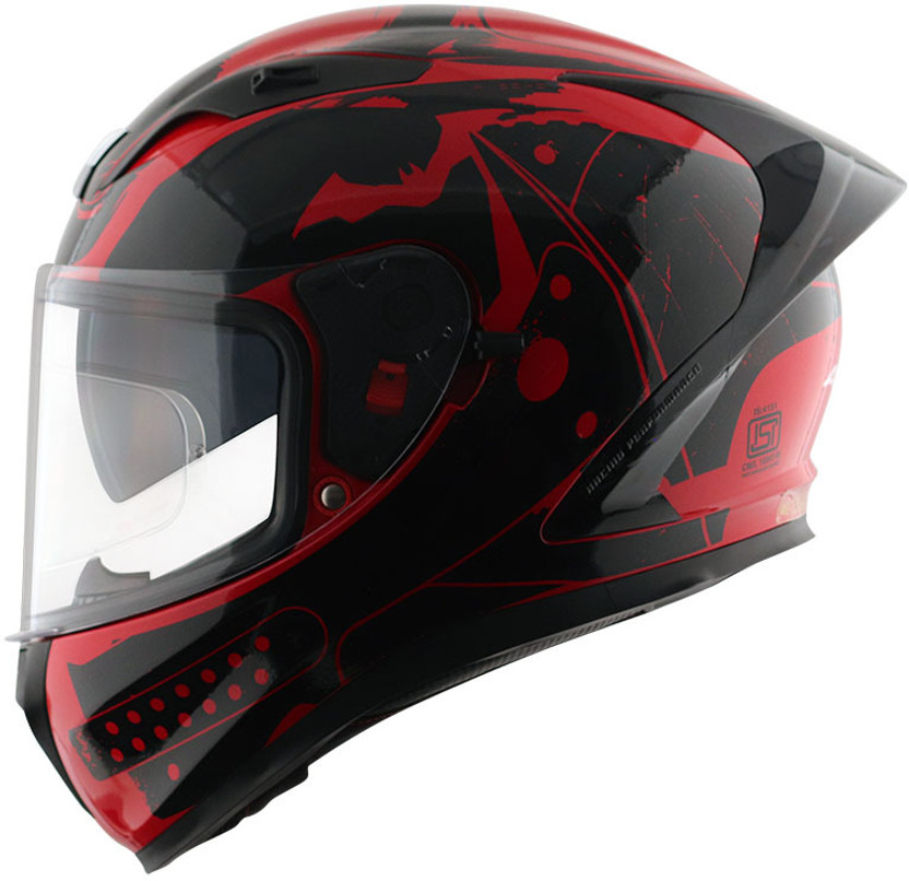 Axor Apex Marvel Venom Motorbike Helmet (Dull Black Red) - Image 6