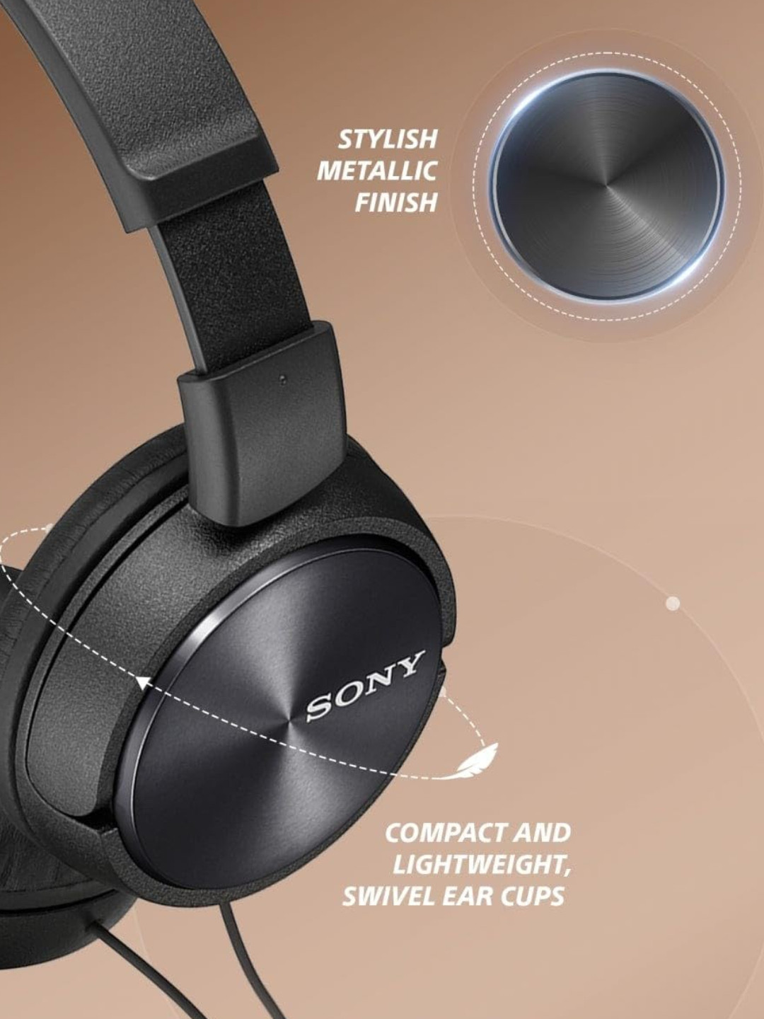 Sony MDR Zx310Ap Wired On Ear Headphones with Mic - Image 4